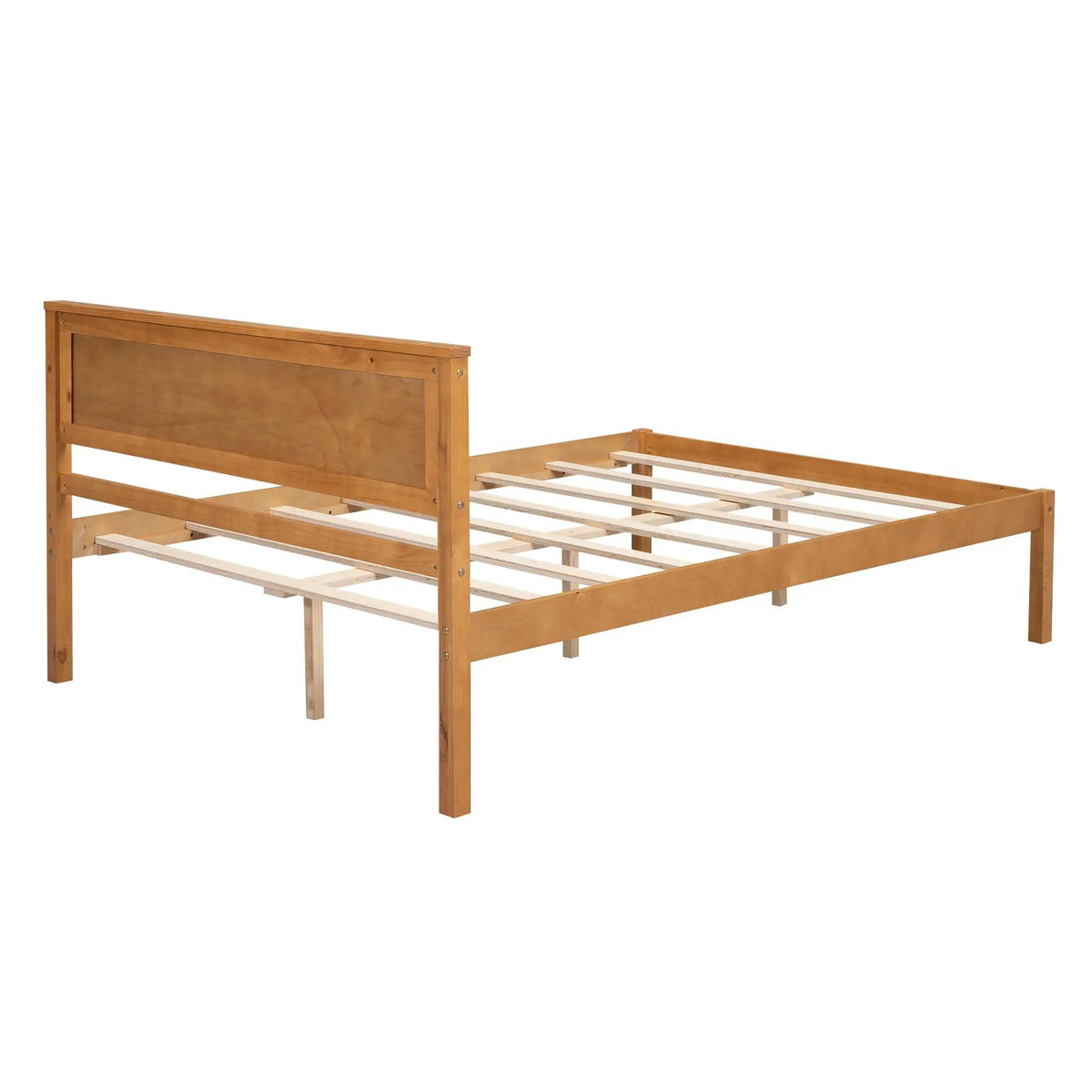 Platform Bed Frame With Headboard | Espresso Finish | Durable Pine Wood