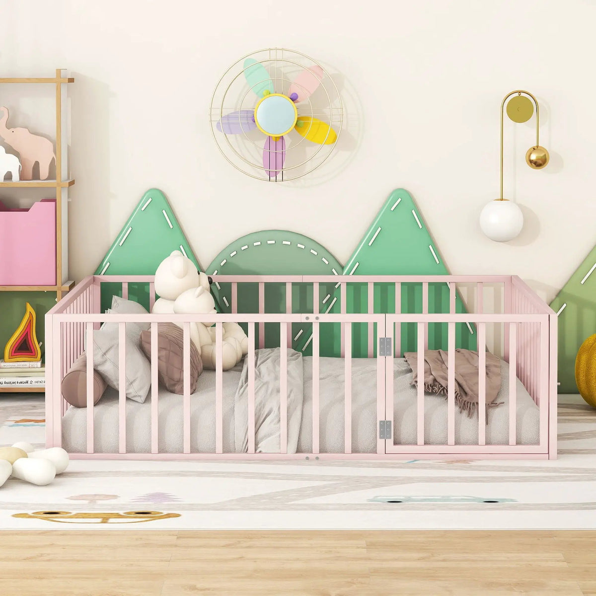 Metal Floor Bed Frame | Raised Fence Gate | Low Platform Design