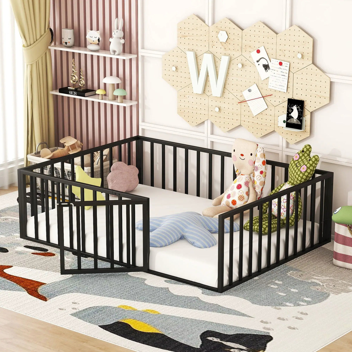 Metal Floor Bed Frame | Raised Fence Gate | Low Platform Design