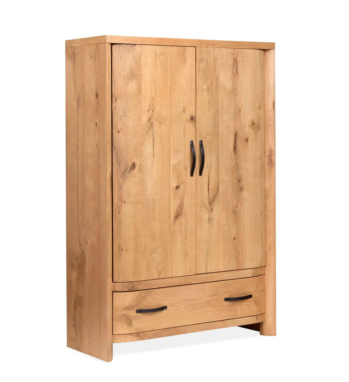 Laramie Armoire Wardrobe | 19 x 48 x 72 in | Oak Veneer & Wood | Honey Wheat