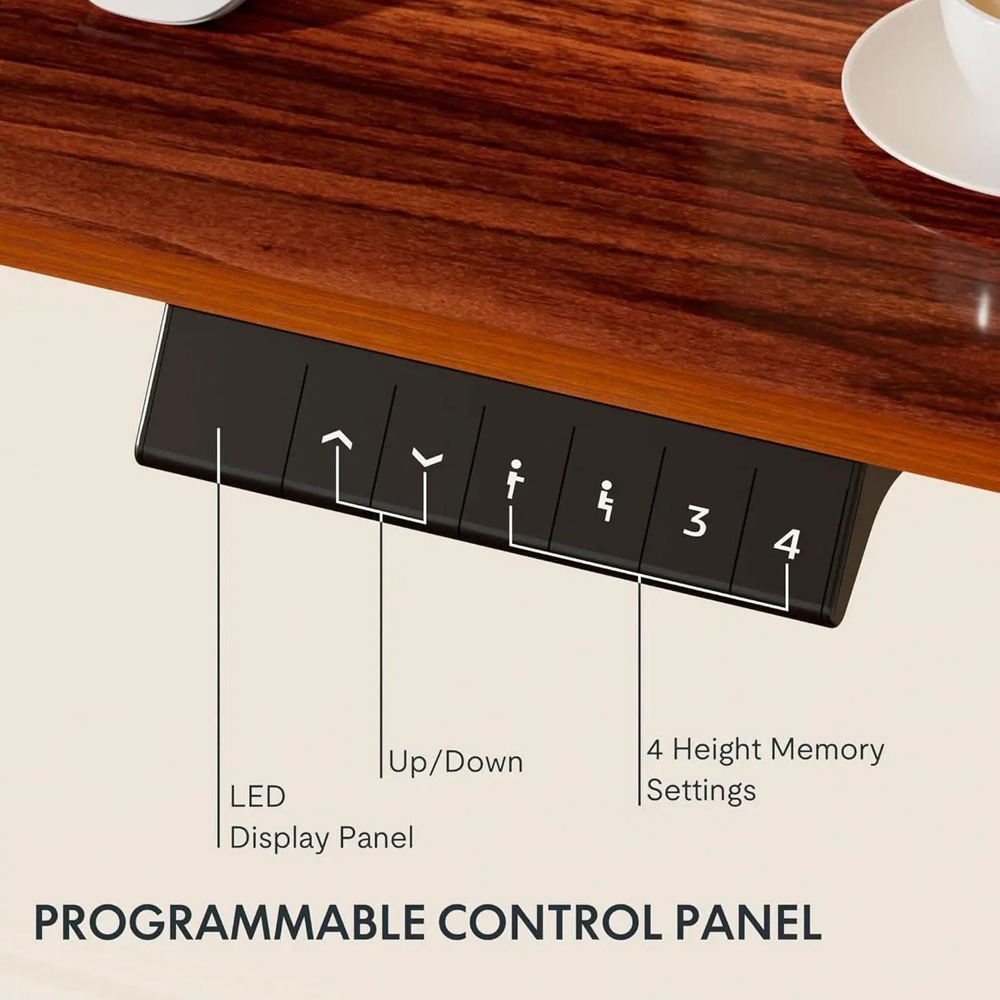 Electric Height Adjustable Standing Desk 48x24 Home Office from PriceLows™