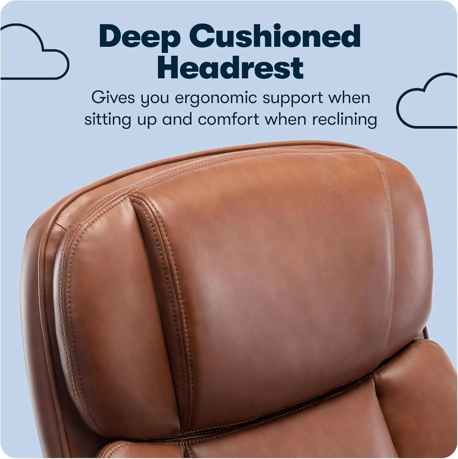 Fairbanks Big And Tall High Back Cognac Office Chair from PriceLows™