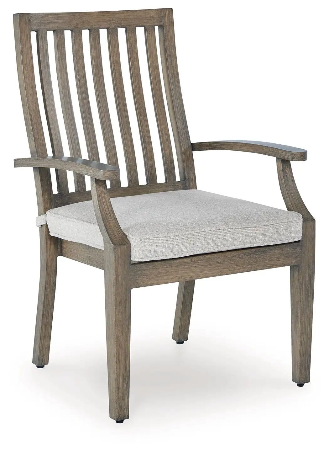 Rainier Ranch Arm Chair With Cushion (Set of 2) | 24.5 x 27.25 x 38.88 in | Polyester & Fabric | Brown / Beige