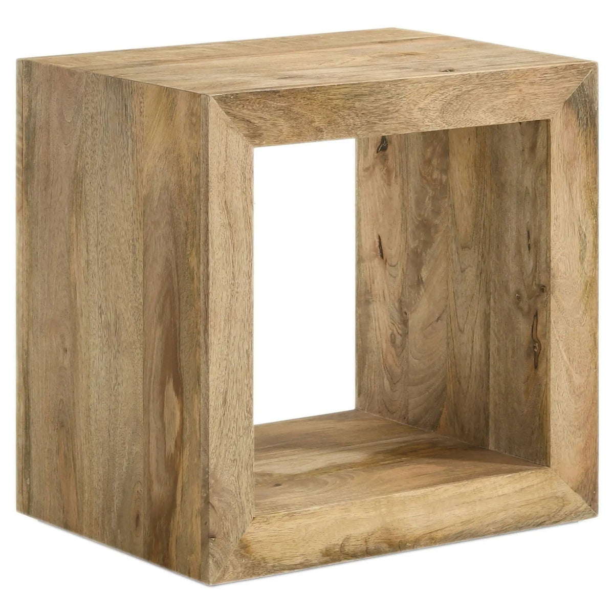 Benton Rectangular Solid Wood End Table | 22 x 16 x 22 in | Mango Wood | Natural