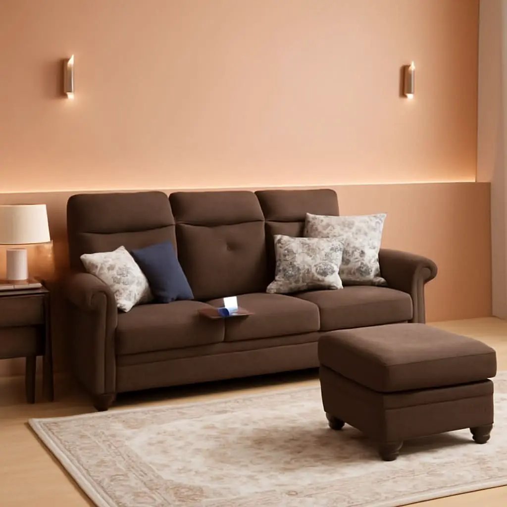 110 Inch Convertible Sectional Sofa With Storage Microfiber L Shaped Couch Ottoman Cup Holders from PriceLows™