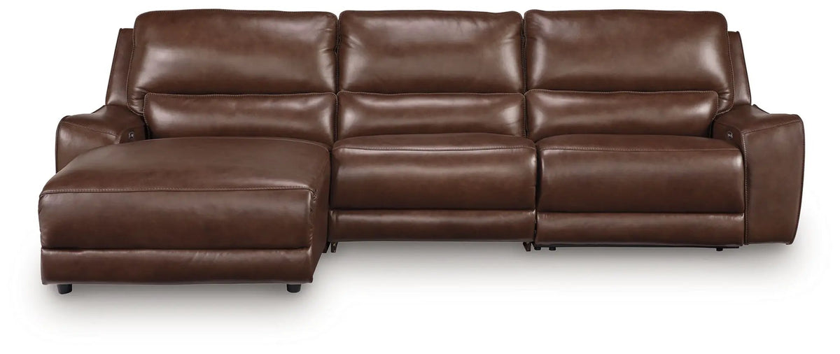 DeepWakes Power Reclining Sectional | Chaise Included | Ultra-Stylish Design | 130 Inch Length