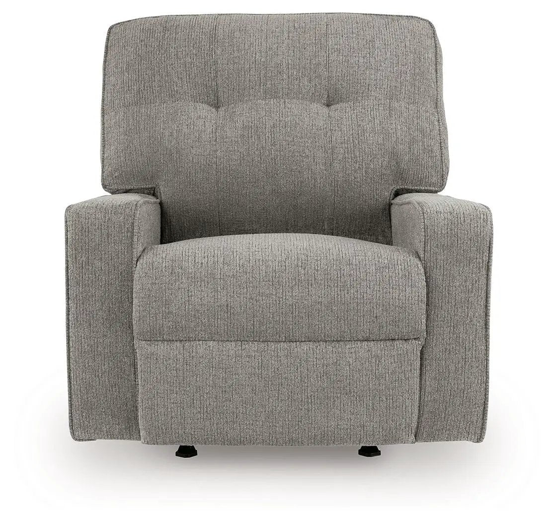 Rocker Recliner | Track Arms | Easy Pull Tab | Transitional Style