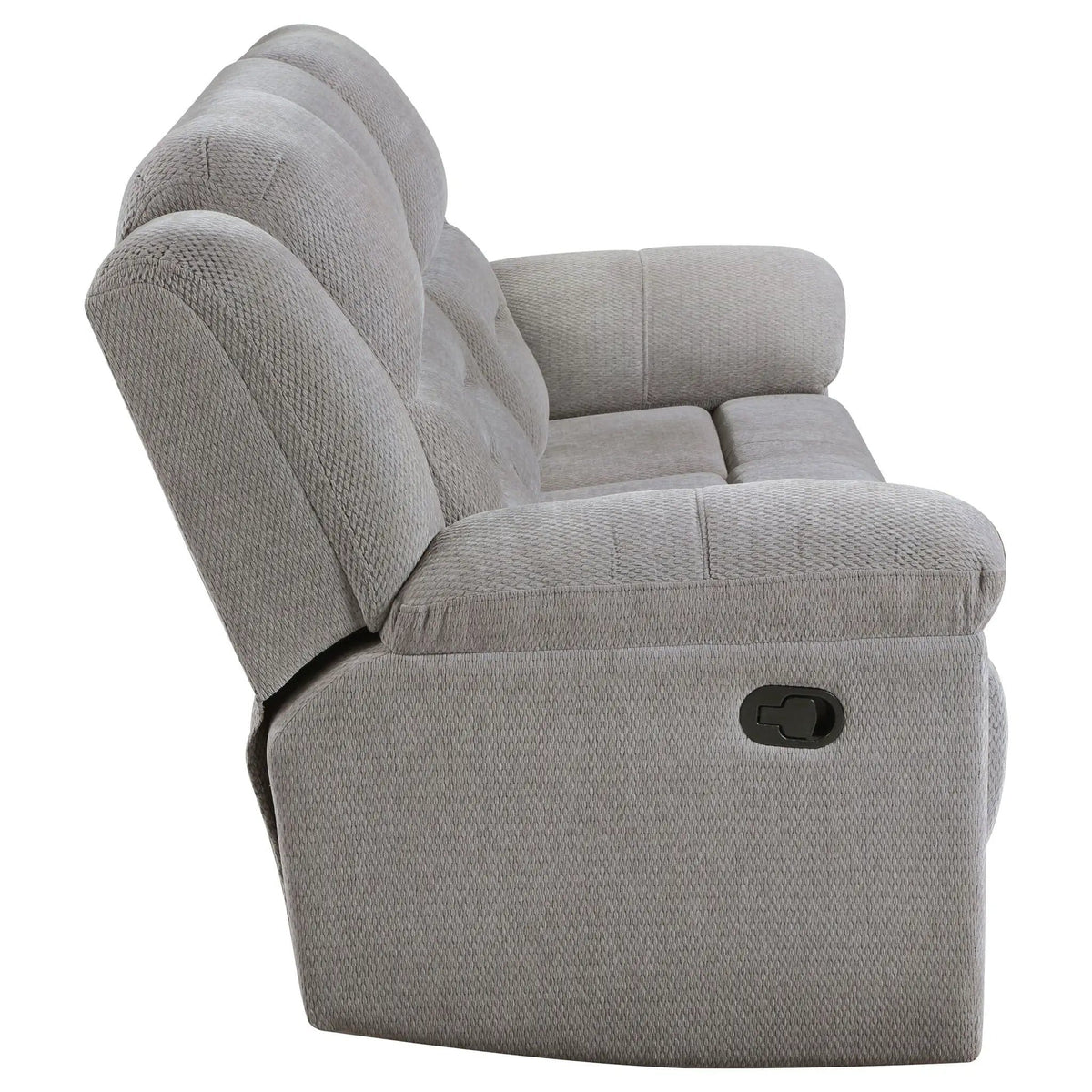 Gilson Chenille Upholstered Reclining Sofa | 89.75 x 40.5 x 41.75 in | Chenille | Grey