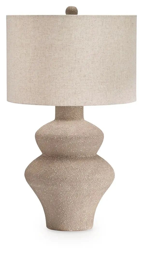 Jossleigh Metal Table Lamp | 18.63 x 18.63 x 31.75 in | Fabric & Metal | Beige