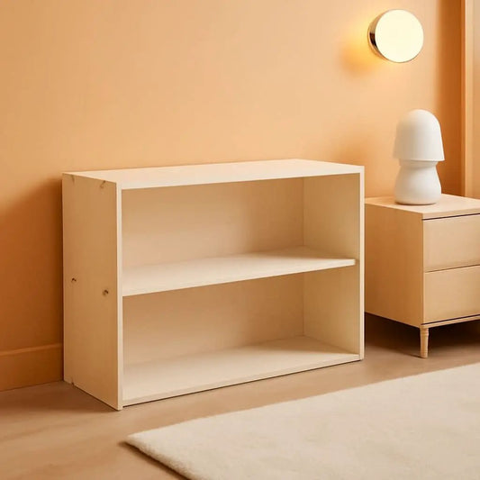 Streamline 2 Shelf Storage Cabinet 24 Inch White Wash Kids Bookshelf from PriceLows™