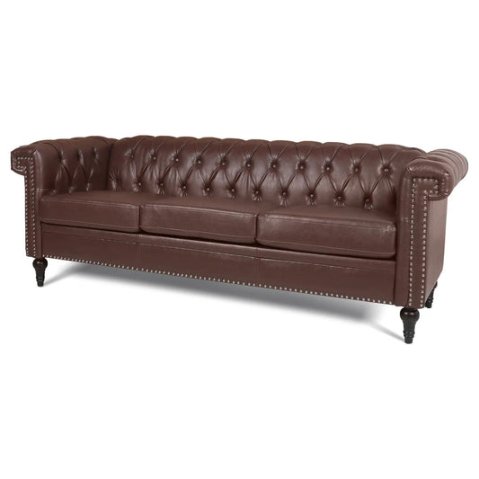 3 Seater Sofa | Square Arm Frame | Removable Cushions | High Density Fill