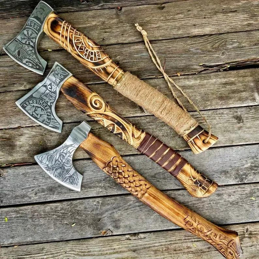 3 Viking axes set | 20 Inch | Hatchet | Home
