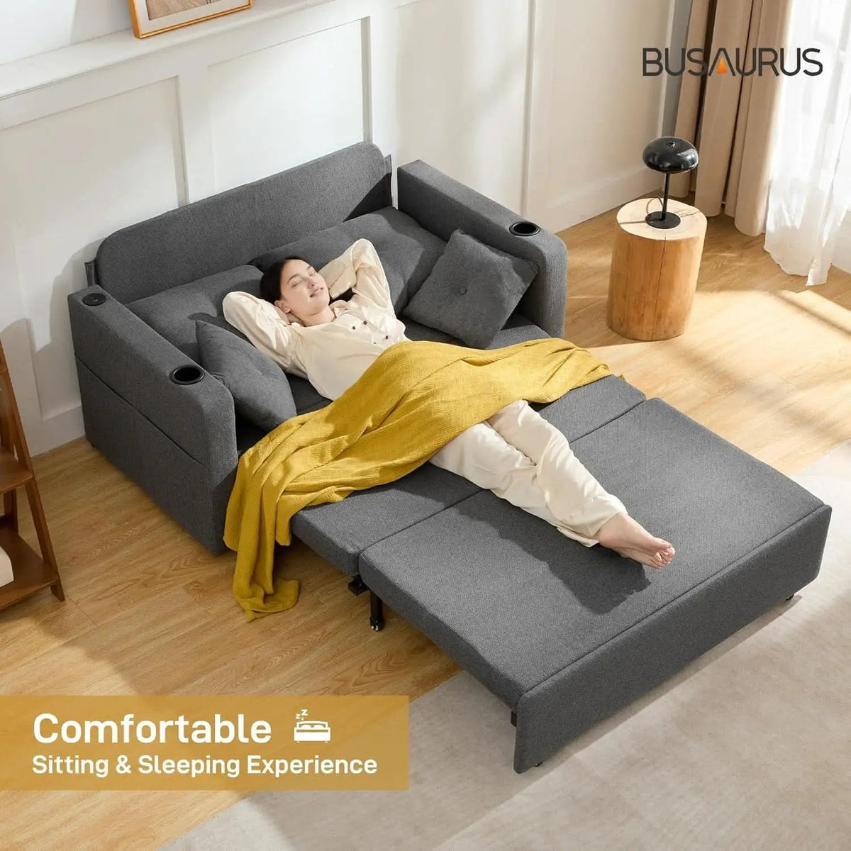 3 in 1 Convertible Sofa Bed with Storage and USB from PriceLows™