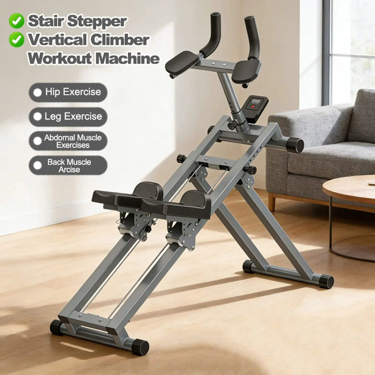3-In-1 Full-Body Spine Stretcher | Stepper And Waist Trainer | Foldable Design | LCD Display