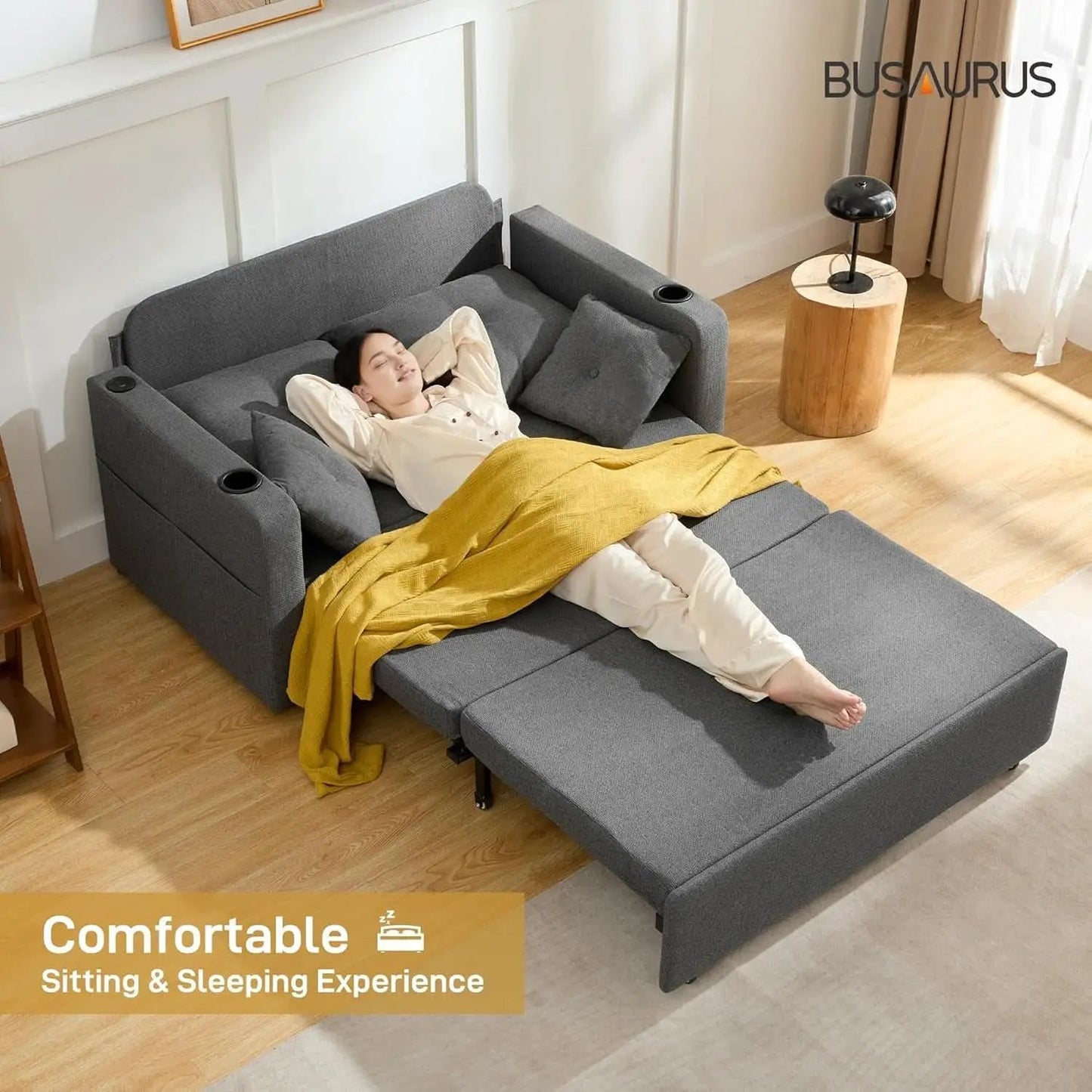 3 in 1 Convertible Sofa Bed with Storage and USB from PriceLows™