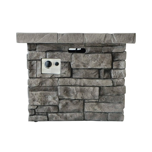 30-Inch Modern Outdoor 40K BTU Steel Frame Propane Fire Table With Lava Rocks | 30 Inch | Steel | Fire Pit
