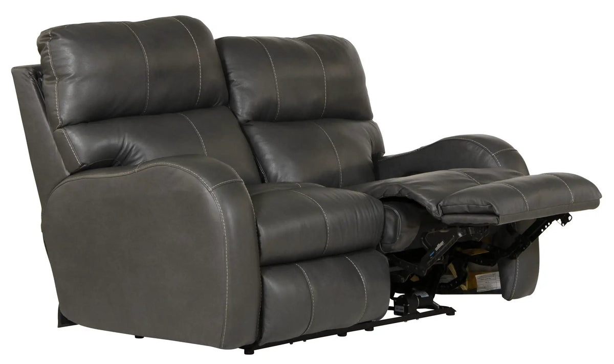 Power Reclining Loveseat | Lay Flat | Genuine Leather | 60 Inch