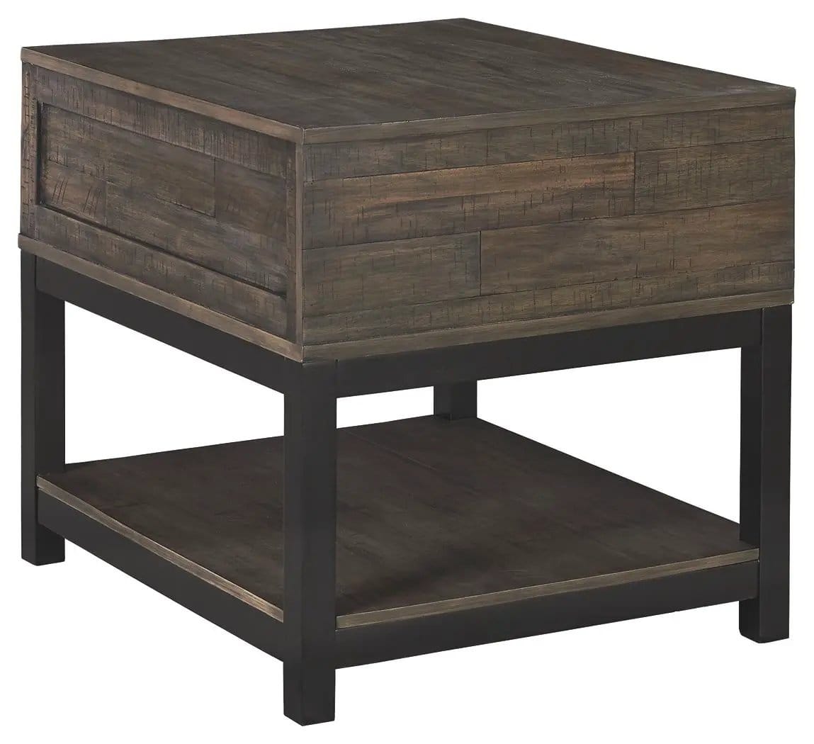 Johurst Rectangular End Table | 24.13 x 27 x 24.38 in | Engineered Wood | Grayish Brown