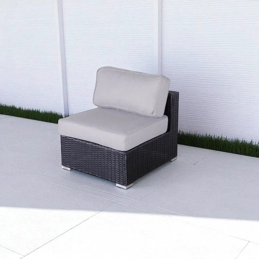 Minnesota Armless Patio Chairs | Set Of 2 | HDPE Wicker Frame | Fully Assembled