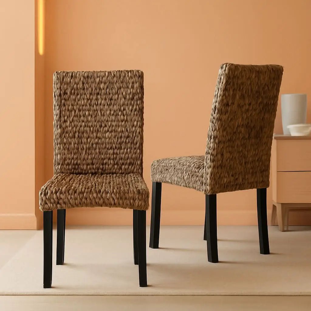 Edgewater Handwoven Rattan Dining Chairs Set Of 2 Seagrass from PriceLows™