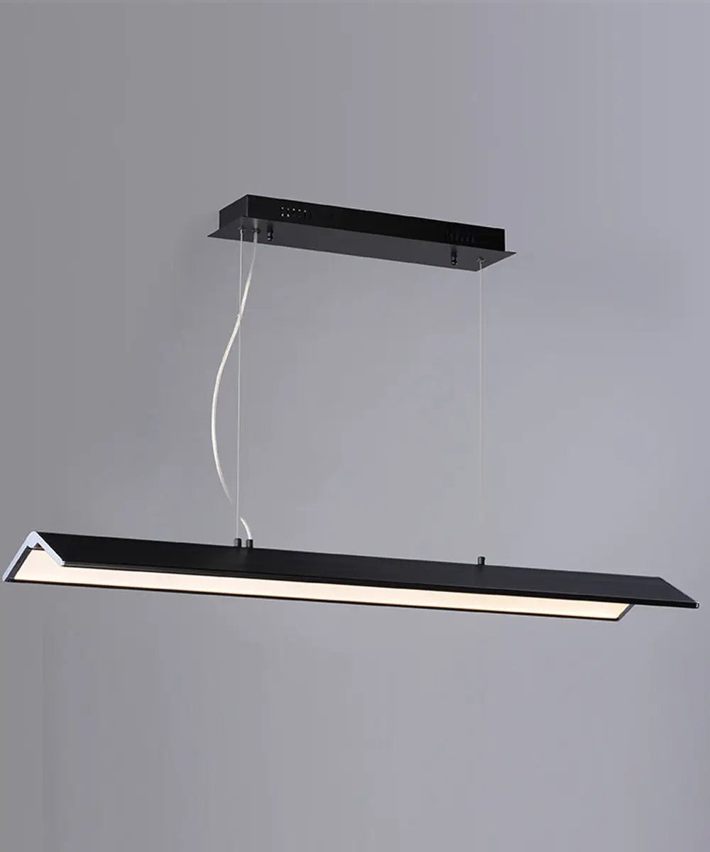 Pendant Light | 46 Inch Length | Black Chrome | Integrated LED