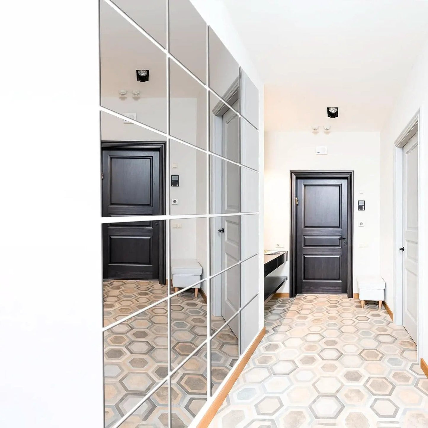 14 By 12 Inch Home Gym Mirror Tile Set For Wall 12 Pcs from PriceLows™
