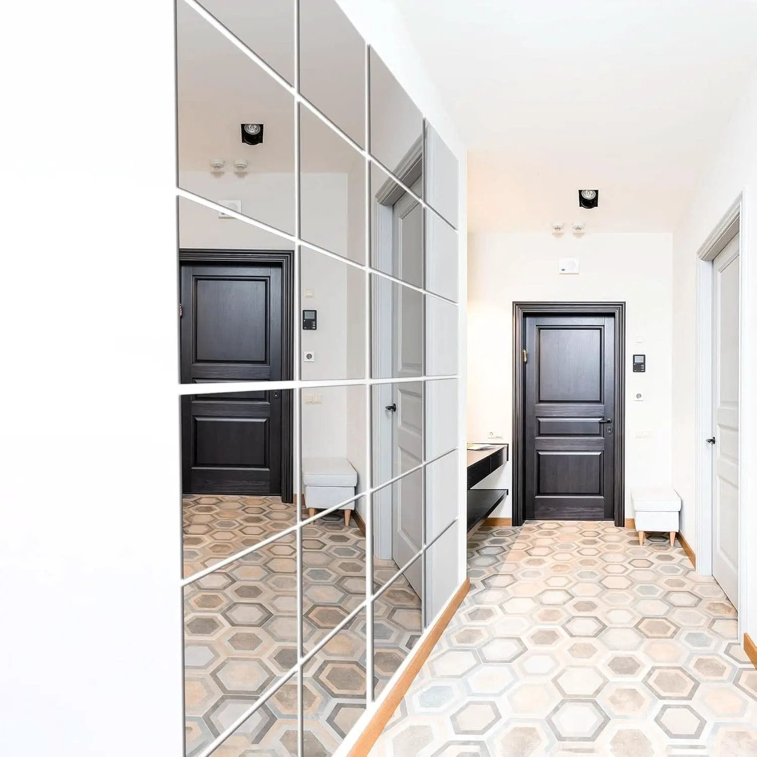 14 By 12 Inch Home Gym Mirror Tile Set For Wall 12 Pcs from PriceLows™