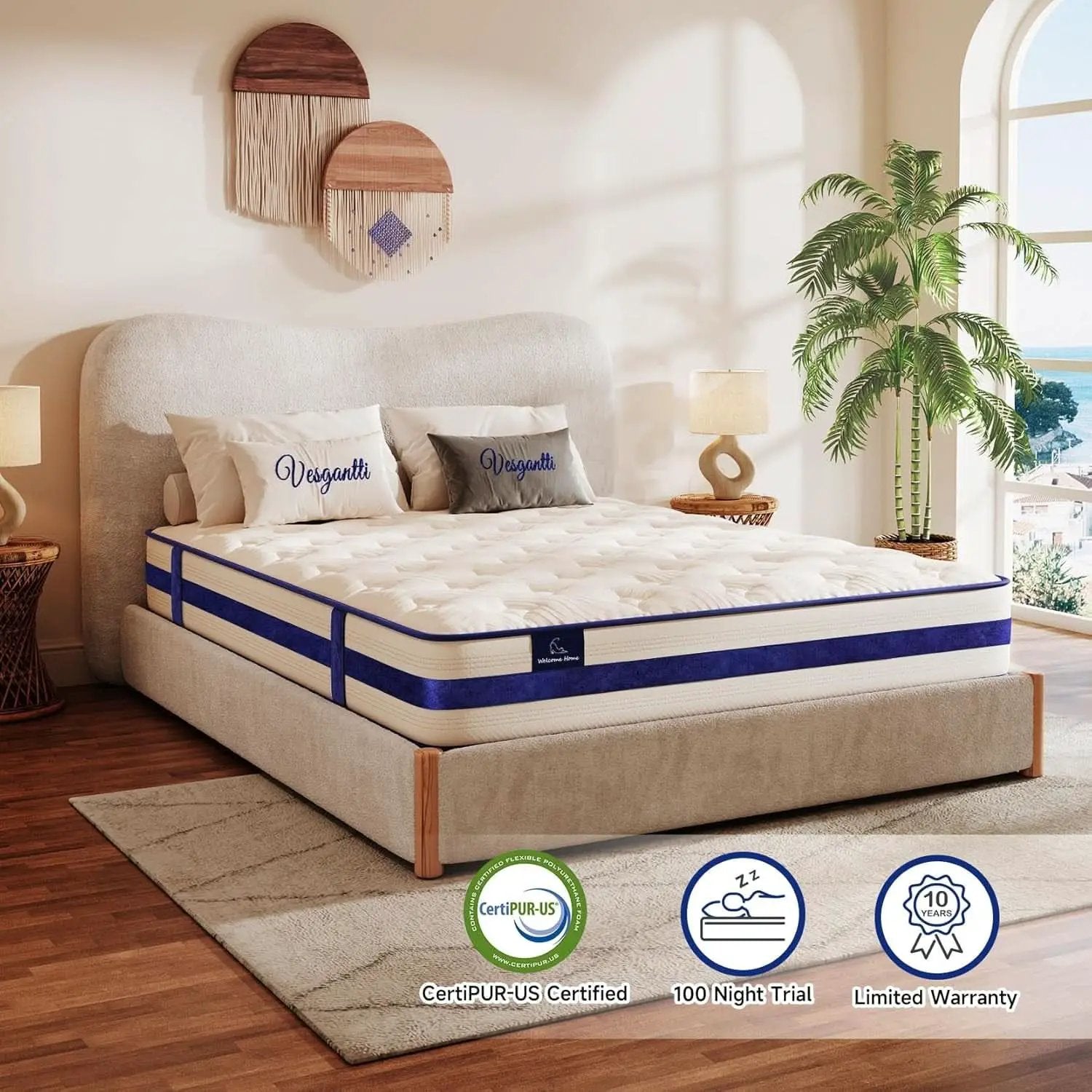 Twin XL 12Inch Hybrid Breathable MemoryFoam Pocket Springs Mattress from PriceLows™