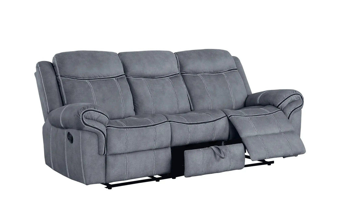Zubaida Two Tone Recliner Sofa With USB Port Drop Down Table | 2 Pieces | Metal & Wood | Living Room