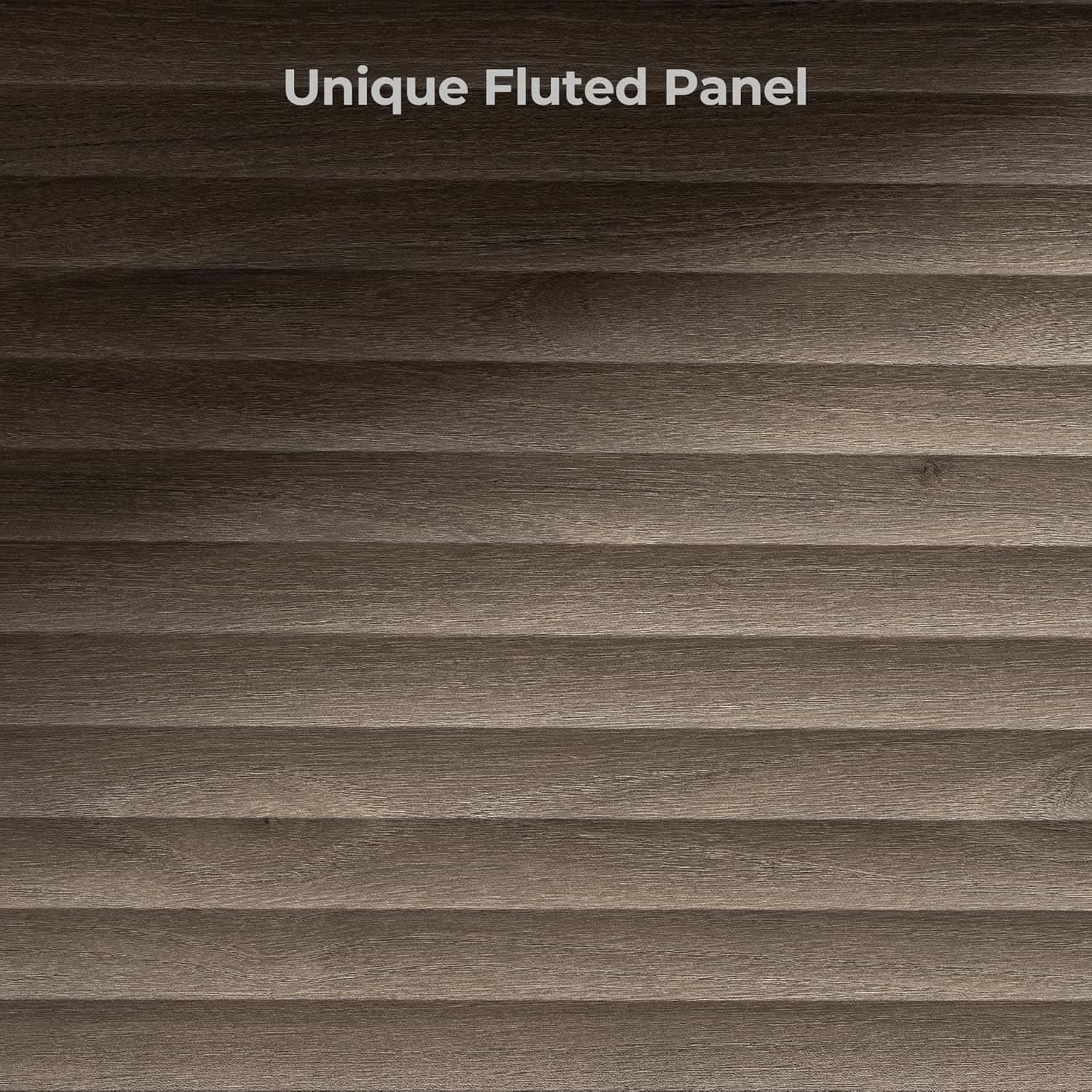 Modern Buffet Cabinet With Wave Panel Doors Large Storage from PriceLows™