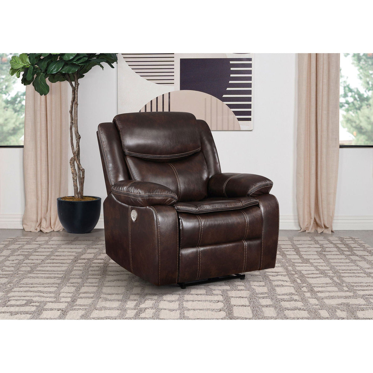 Salerno Power Recliner Chair With USB Charging | 2 Pieces | Fabric | Living Room