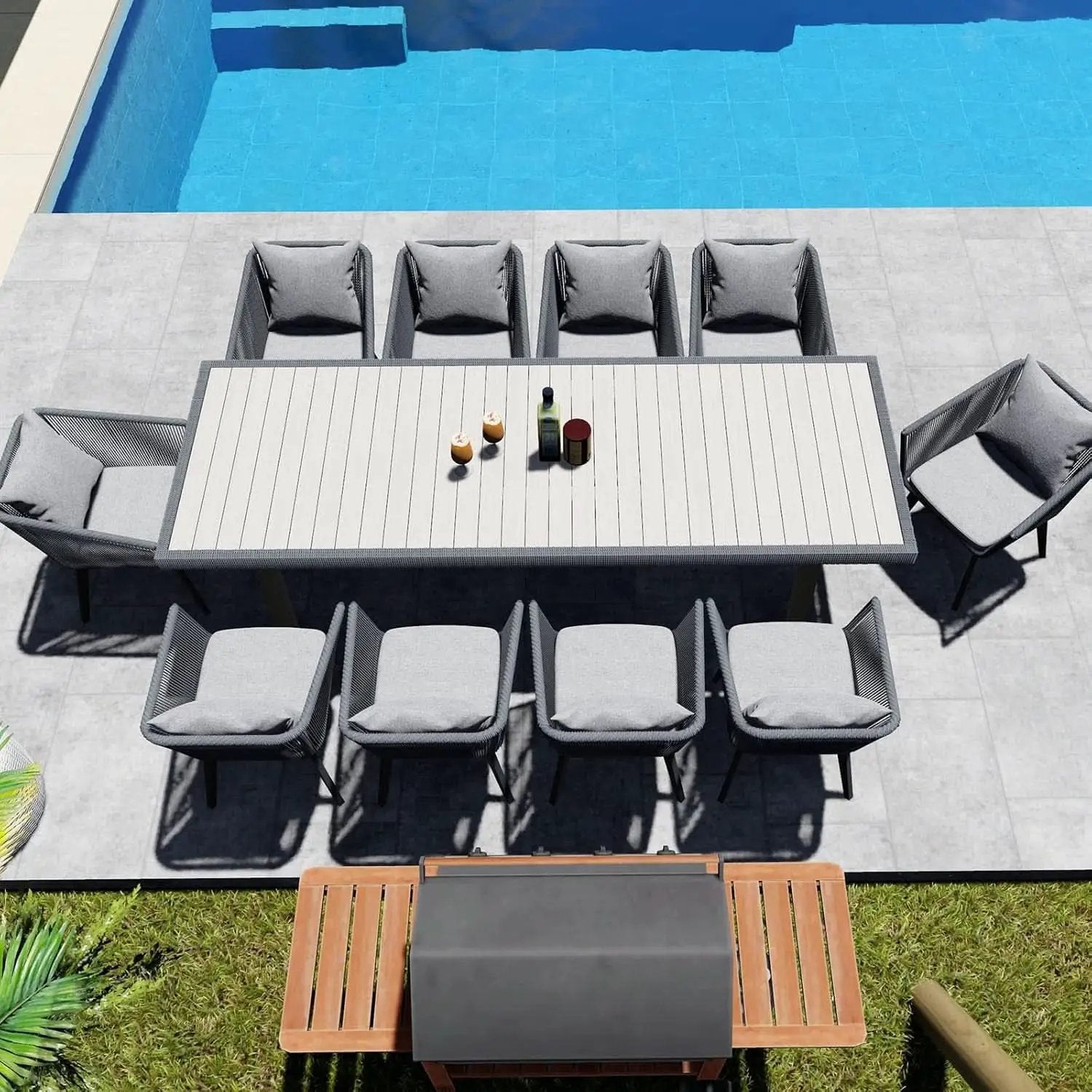 Elegant 11 Piece Patio Dining Set for Outdoor Spaces from PriceLows™
