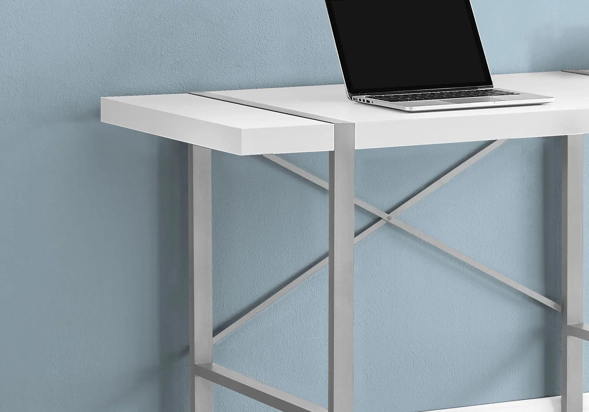 Industrial Computer Desk | 49 Inch Width | Robust Metal Legs | X-Shaped Support Bar