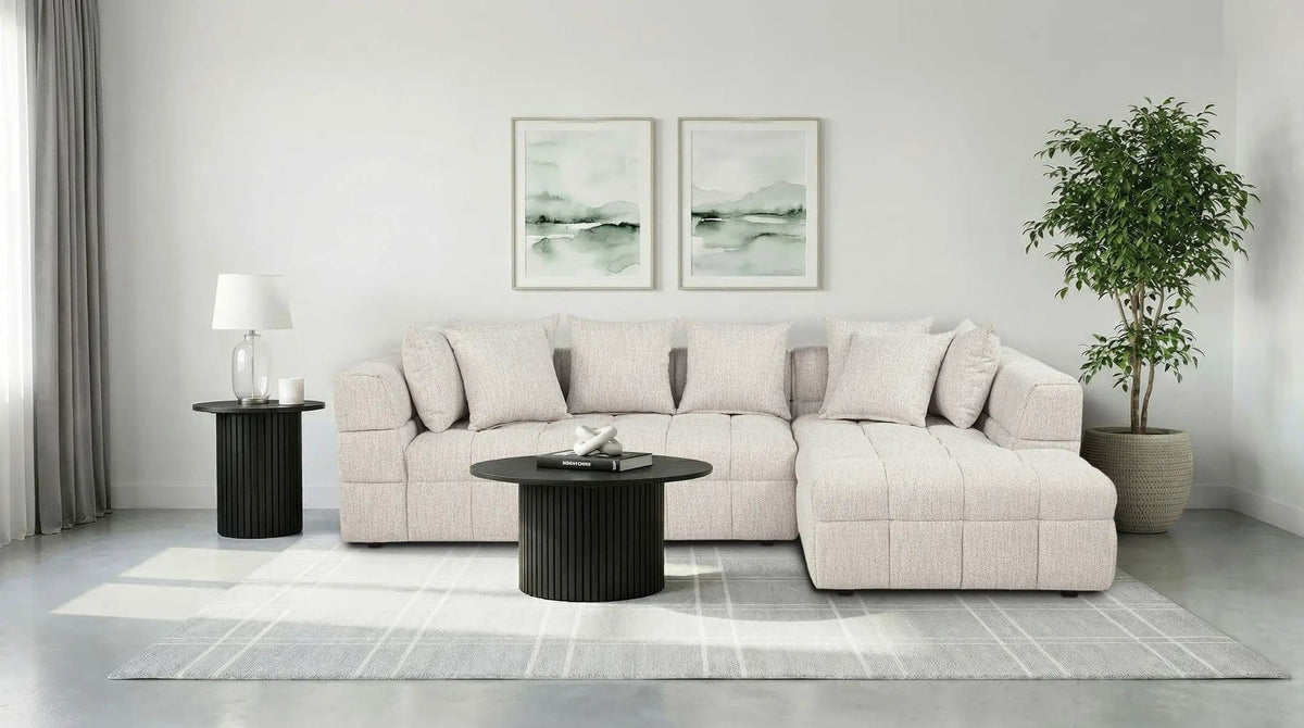 Amara 2-Piece Upholstered Sectional Sofa | 2-Piece Set | Polyester & Fabric | Living Room