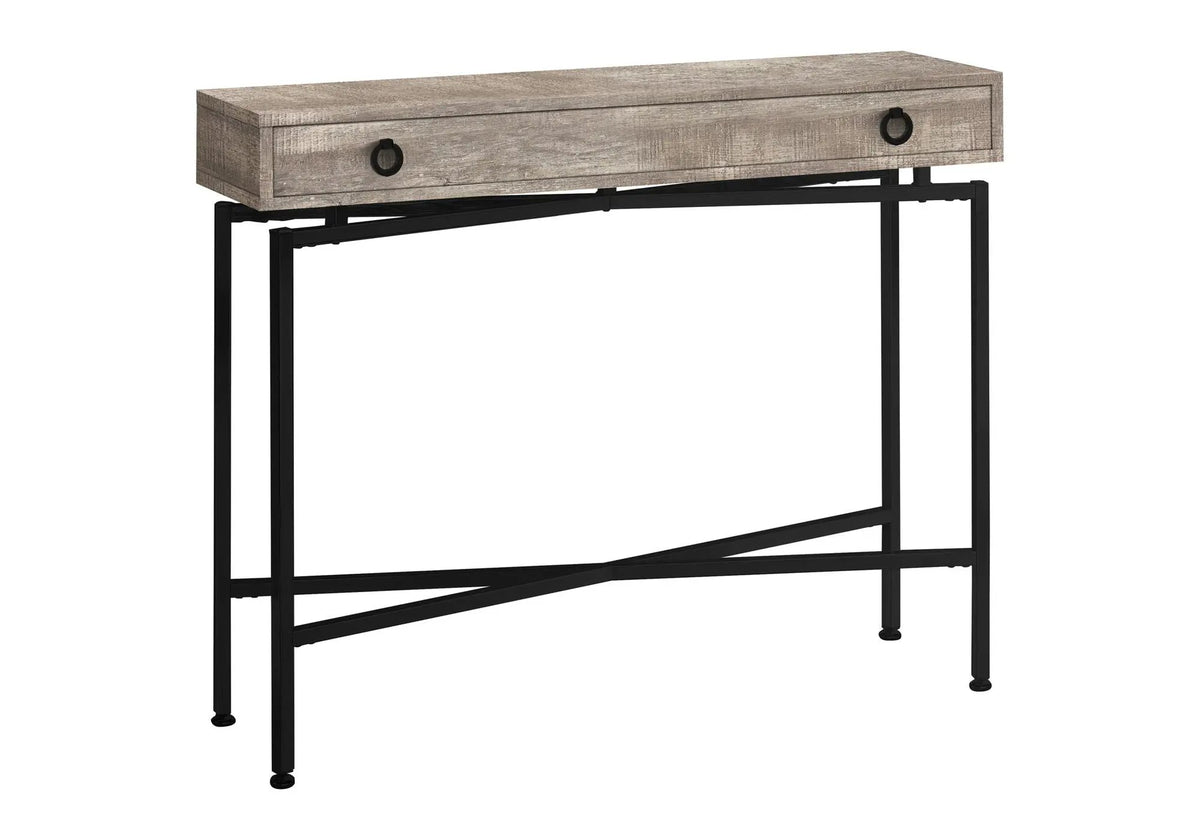Entryway Console Table | 42.5 Inch Width | Large Storage Drawer | Reclaimed Barn Style Finish