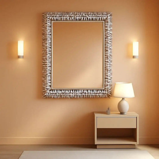 30X40 Inches Jeweled Bathroom Wall Mirror Large Rectangle Vanity Decor from PriceLows™
