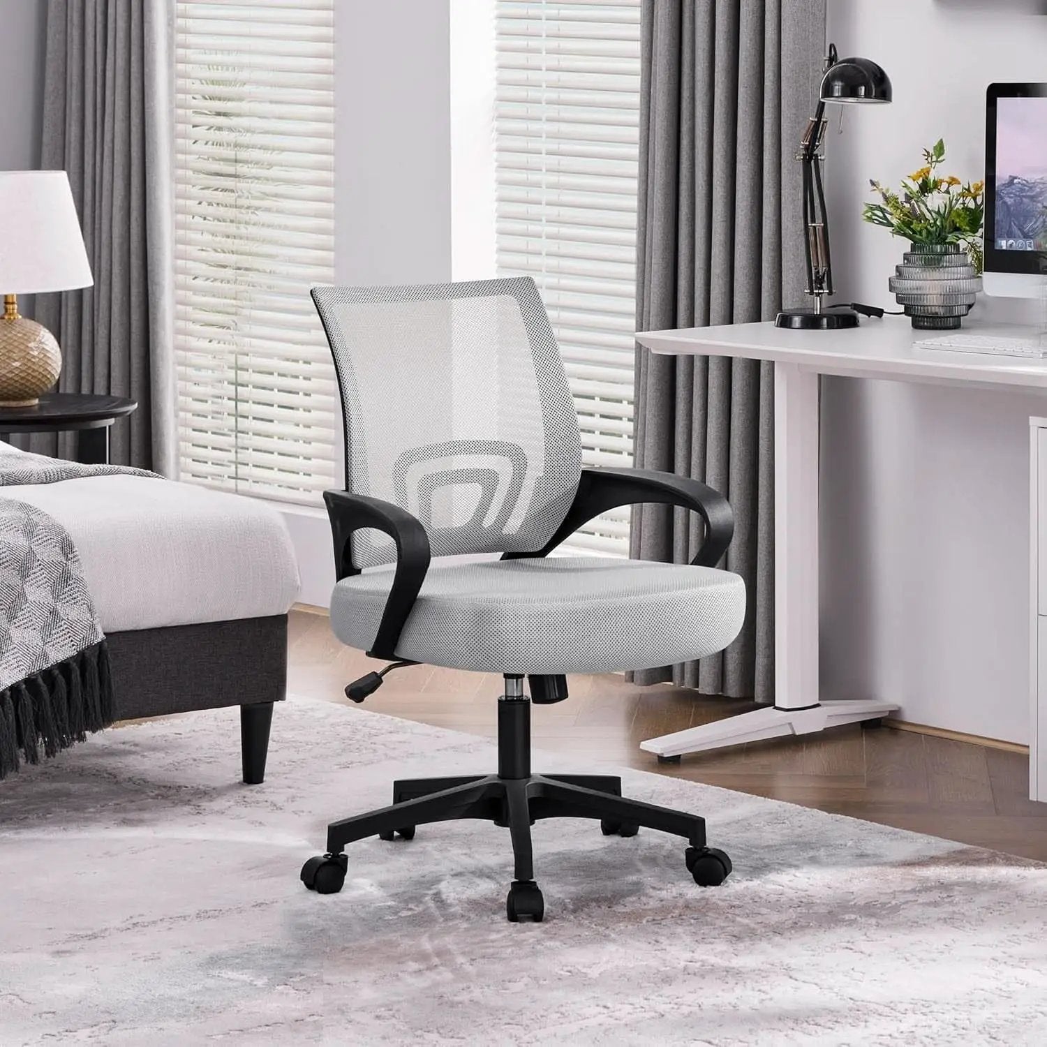 Ergonomic Mesh Office Chair With Lumbar Support Grey from PriceLows™