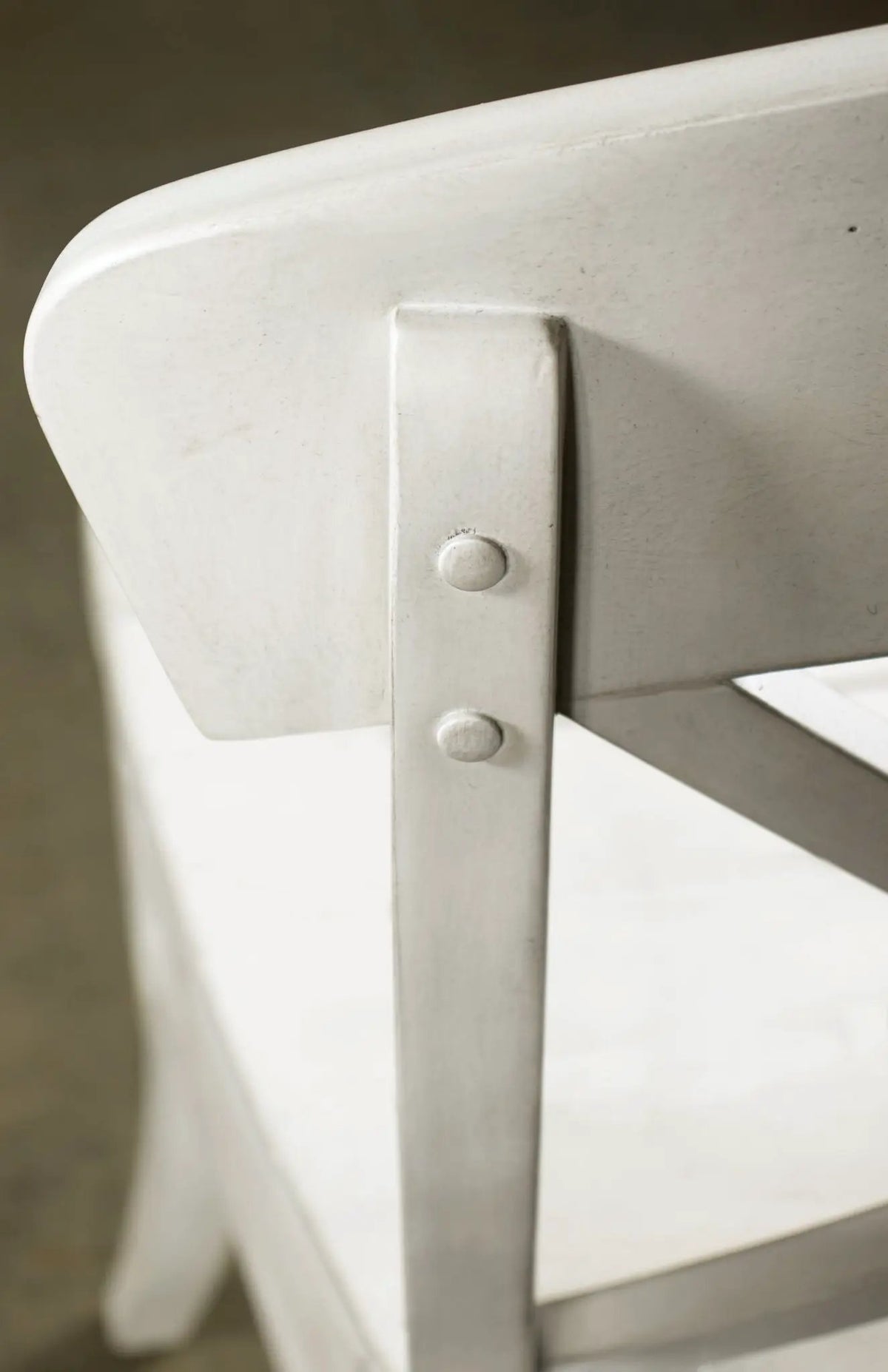 Harola Cross-Back Dining Chairs | Set Of 2 | Smoky White | Saddle-Shape Wood Seats