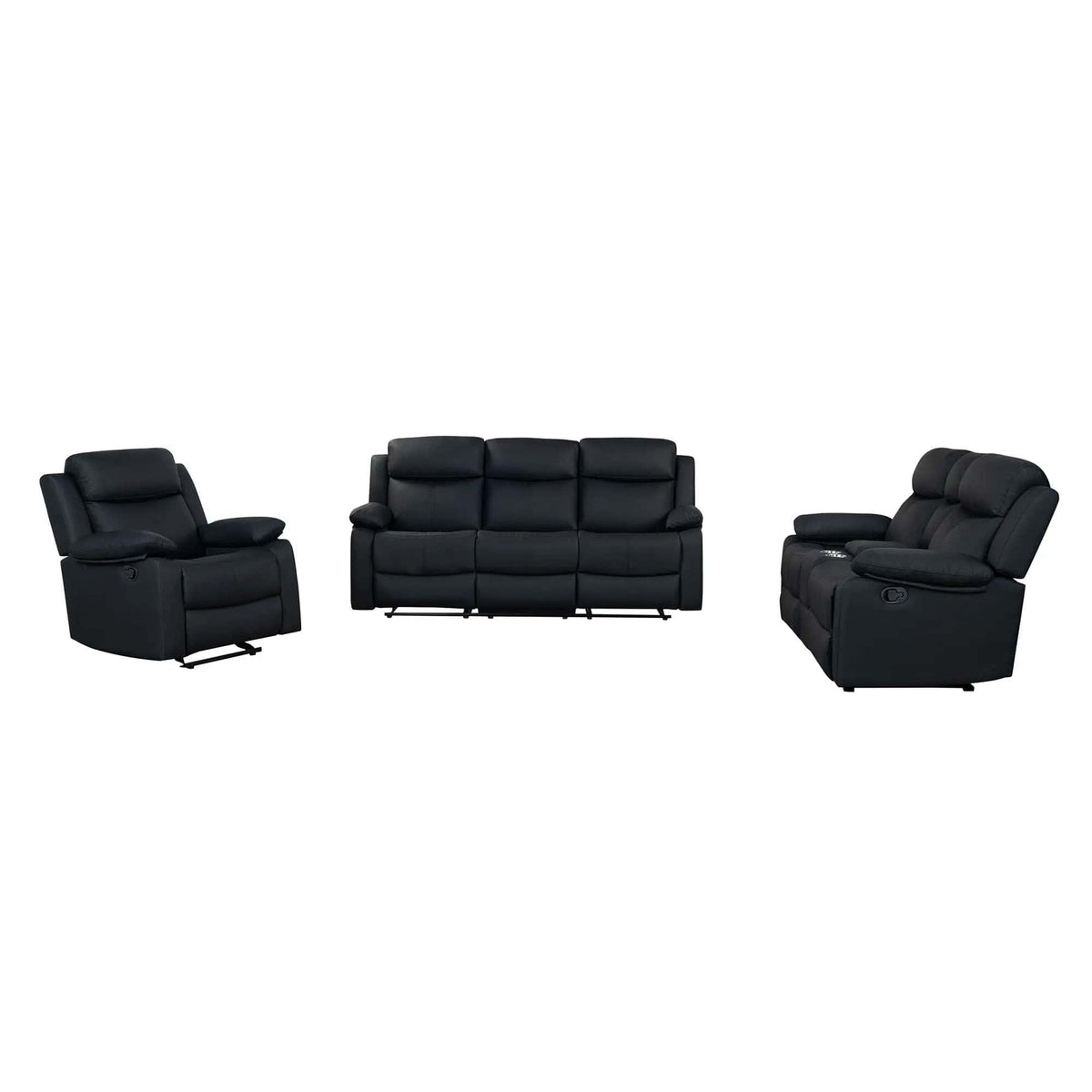 Blanche Reclining Set With LED Lights, Speaker Reclining Sofa & Loveseat | Reclining Sofa & Loveseat | Living Room Furniture | Living Room