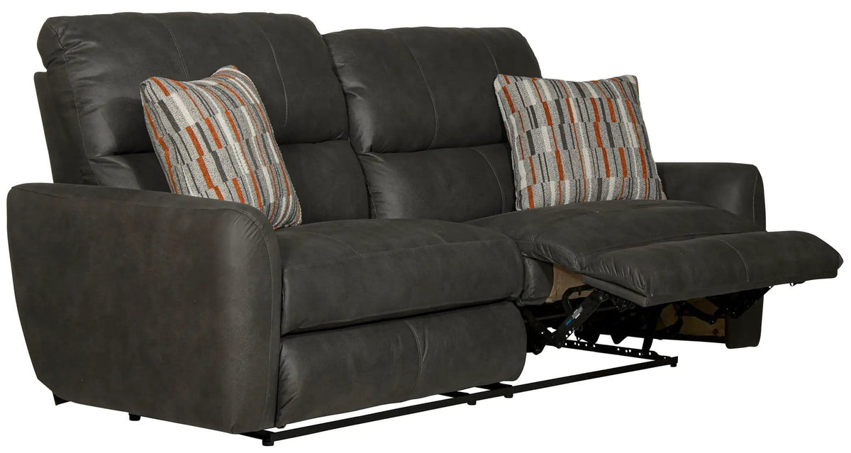 Dorian Reclining Sofa | 4 Pieces | Faux Leather & Fabric | Living Room