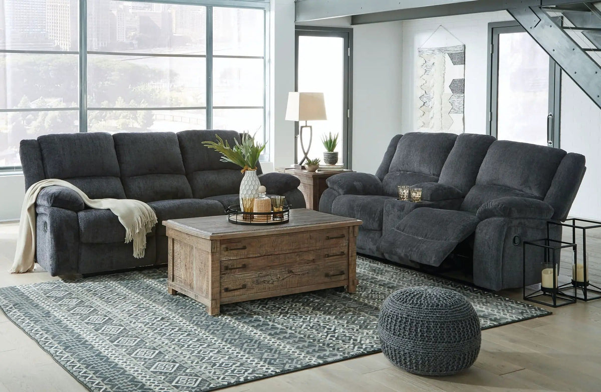 Draycoll Reclining Living Room Set Reclining Sofa & Loveseat | Reclining Sofa & Loveseat | Chenille | Living Room
