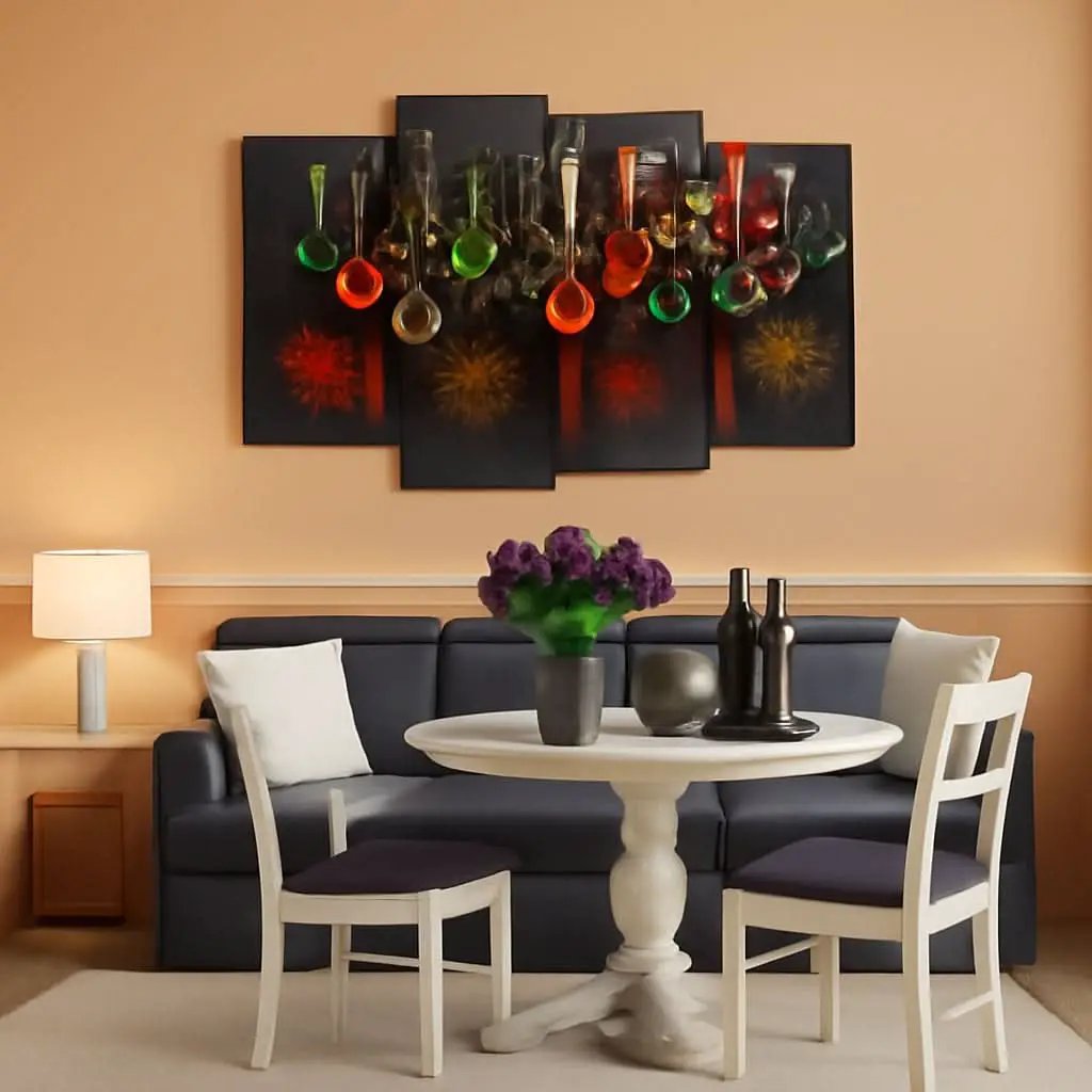 4 Piece Spice Spoon Canvas Art Set For Kitchen Wall Decor from PriceLows™