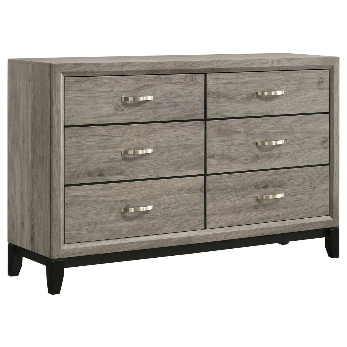 Valen Four-piece Full Bedroom Set Light | 57.25 x 78.75 x 56.25 in | Rubberwood & Engineered Wood | Taupe
