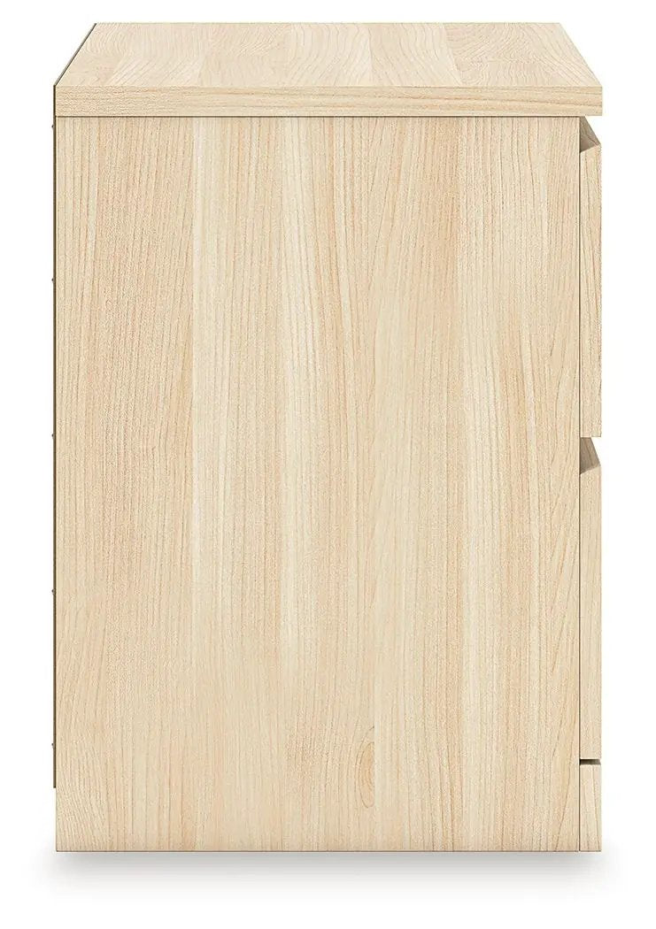 Onita Two Drawer Nightstand | Minimal Design | Hardware-Less Look | Relaxed Finish