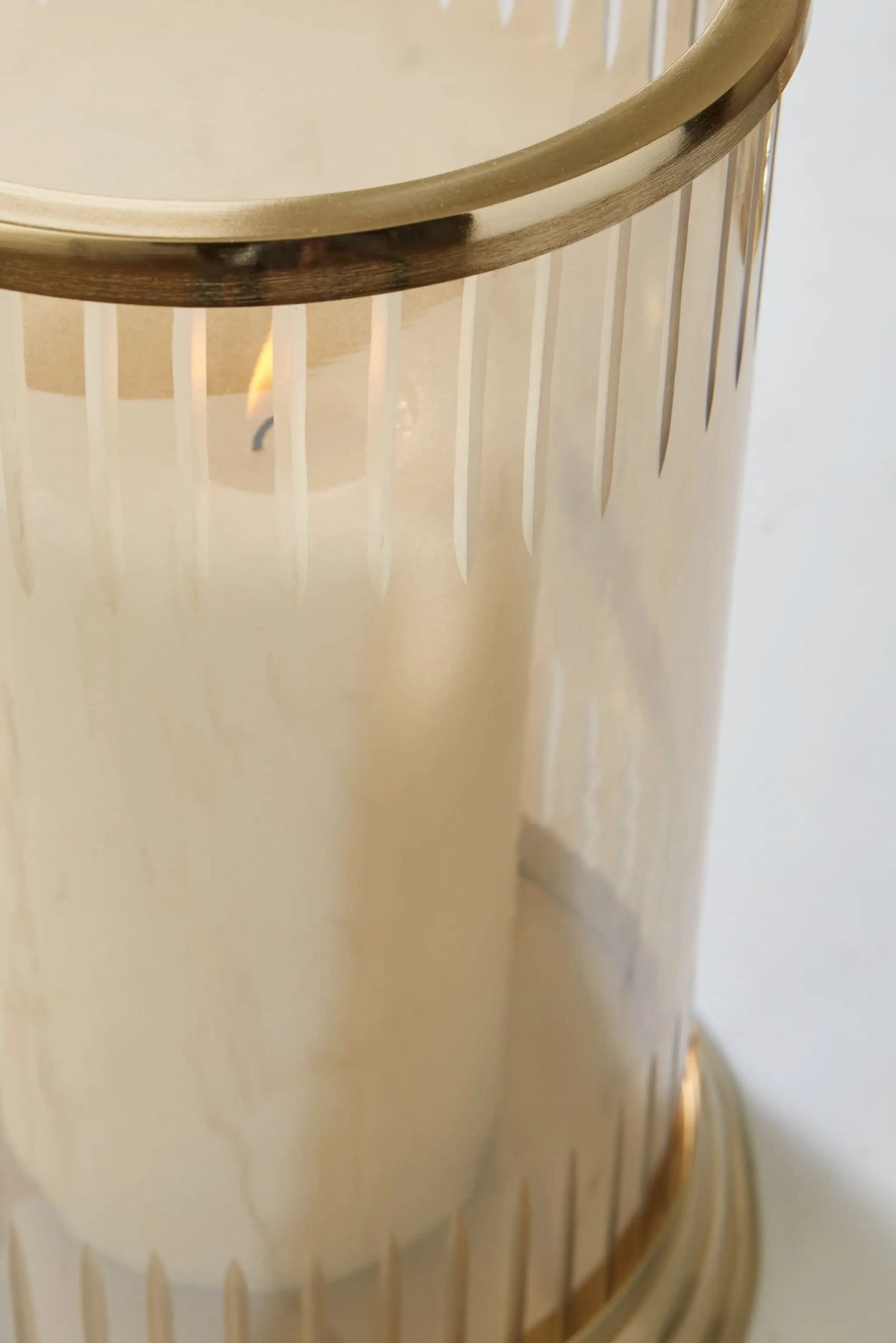 Aavinson Candle Holder | 2 Pieces | Glass & Metal | Home