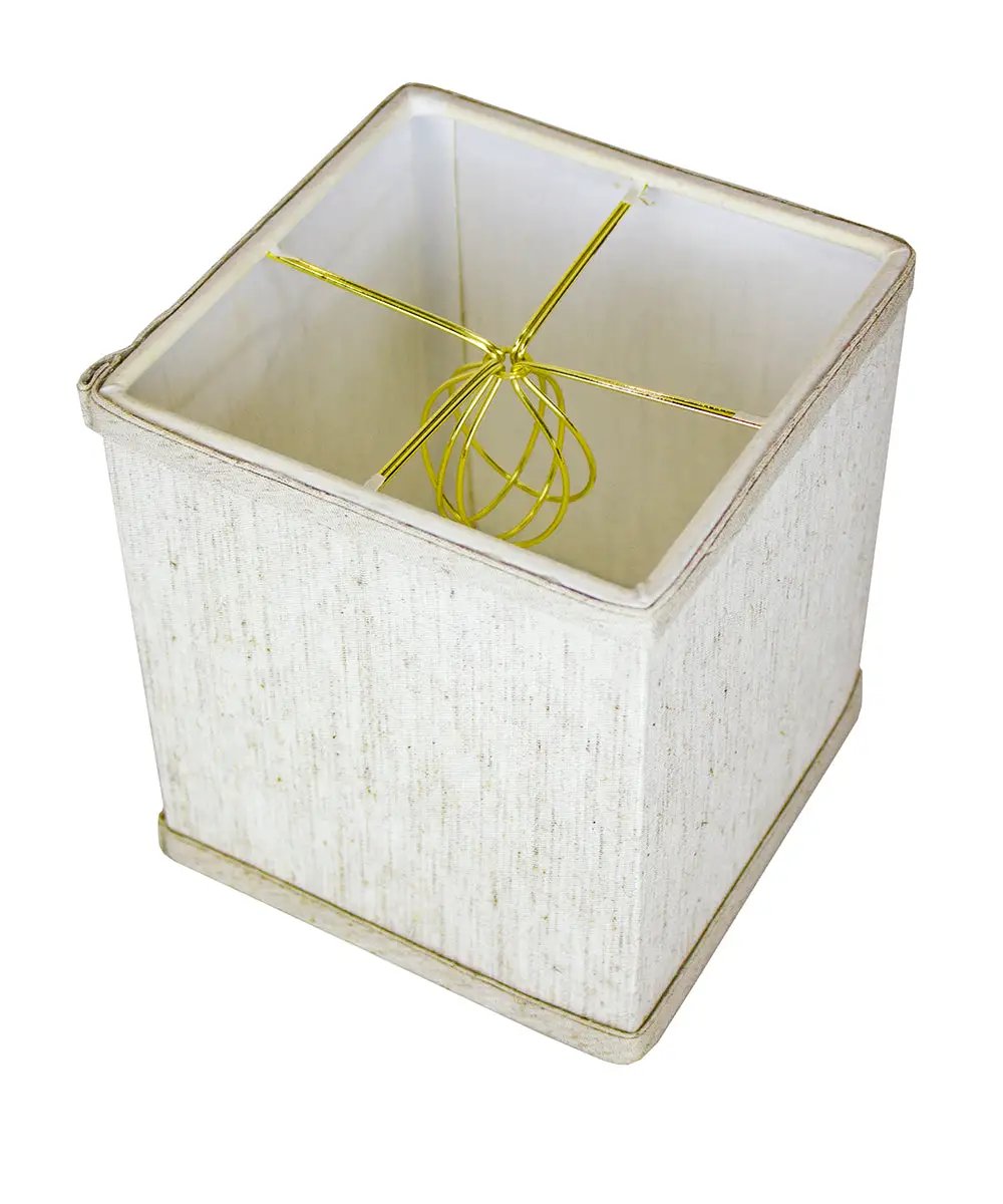 Rectangular Drum Lampshade | 6X7 Inches | Textured Linen | Oatmeal