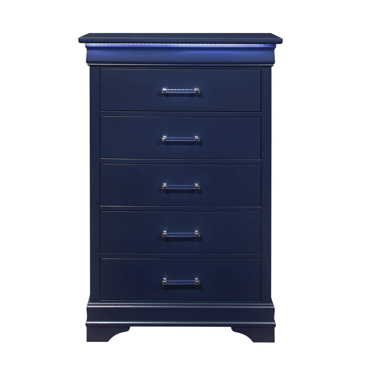 Charlston Accent Chest | LED Lighting | Five Spacious Drawers | Transitional Style