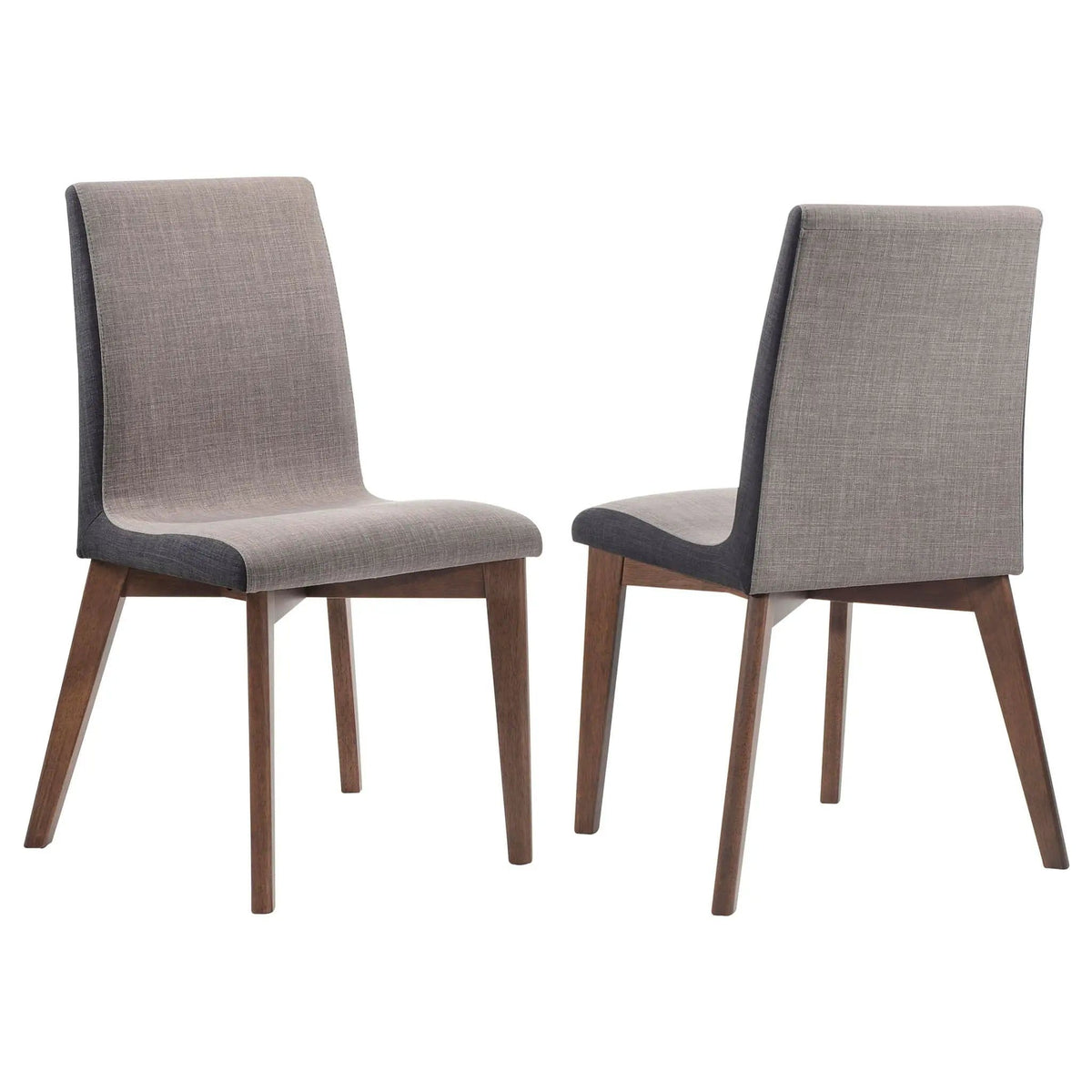 Redbridge Upholstered Dining Side Chair Walnut (Set of 2) | 19.75 x 22.25 x 35.75 in | Walnut Wood & Fabric | Dining Room