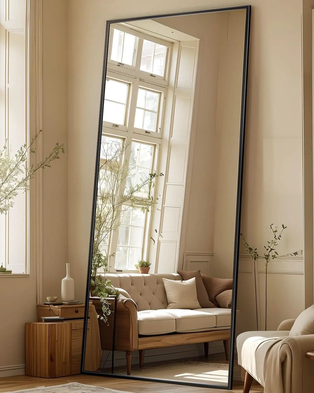 71x28 Inch Black Full Length Floor Mirror For Bedroom from PriceLows™