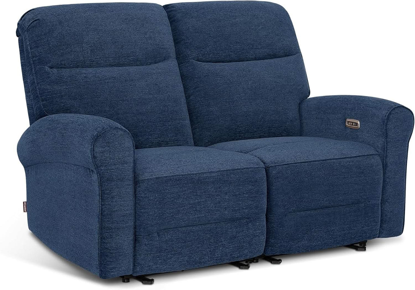 64.6 Inch Wall Hugger Loveseat Navy Blue Space Saving from PriceLows™